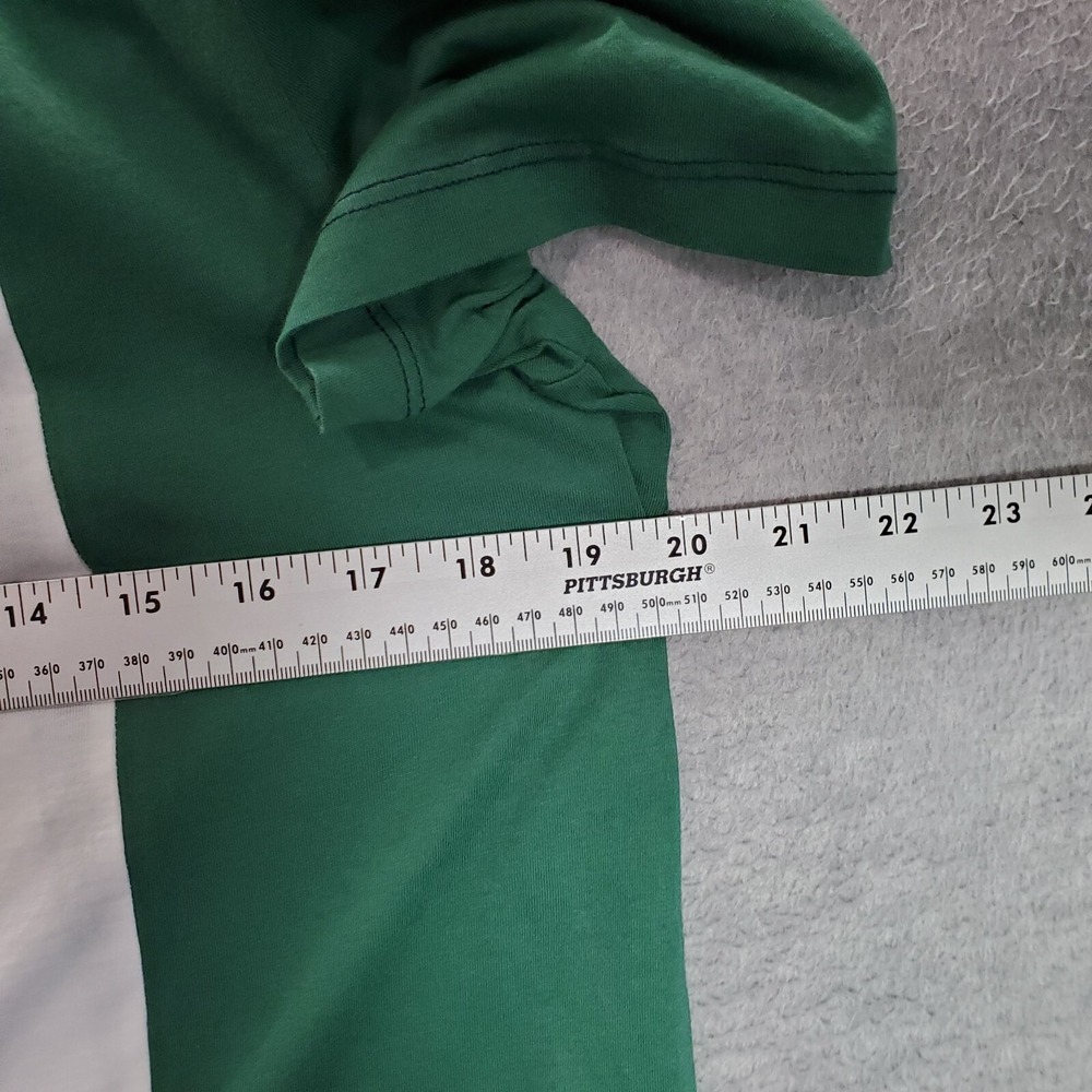 Guess Men Shirt Large Green Colorblock Logo Embroidered Short‎ Sleeve NWT - Picture 4 of 11